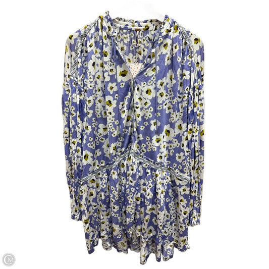 Tunic Long Sleeve By Free People In Floral Print, Size: S