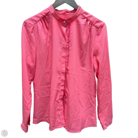 Top Long Sleeve By Banana Republic In Coral, Size: M