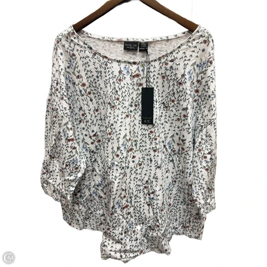 Top Long Sleeve By Rachel Zoe In Floral Print, Size: 3x