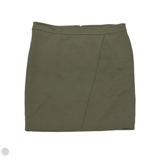 Skirt Midi By Liz Claiborne In Green, Size: Xl