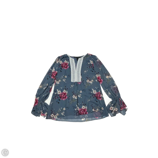 Top Long Sleeve By White House Black Market In Floral Print, Size: S