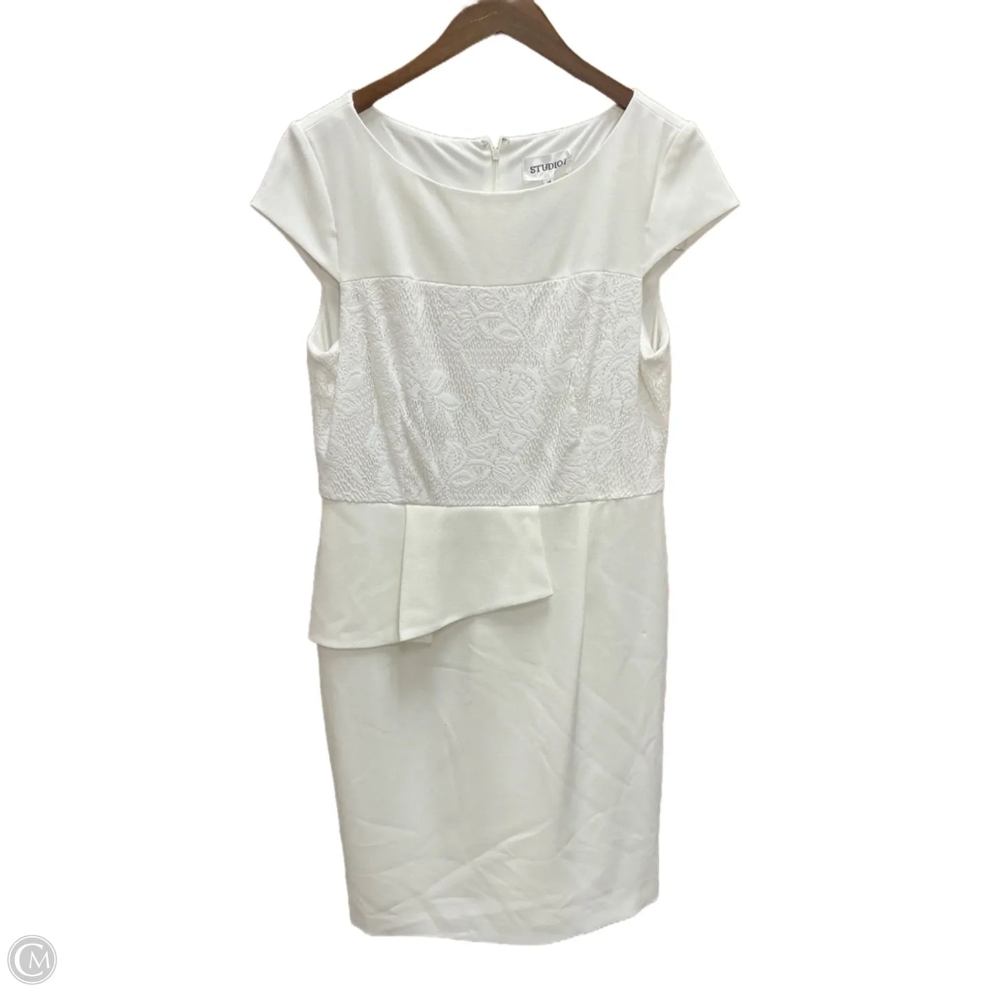 Dress Work By Studio 1 In White, Size: Xl