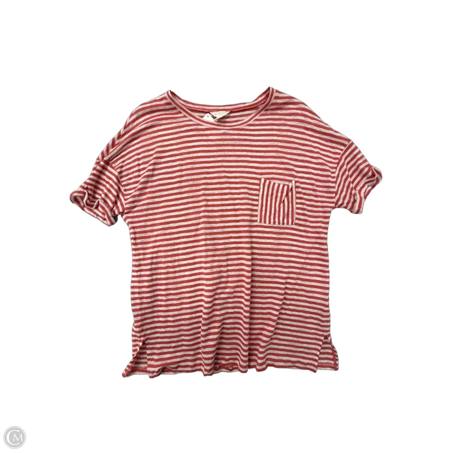 Top Short Sleeve Basic By Caslon In Striped Pattern, Size: S