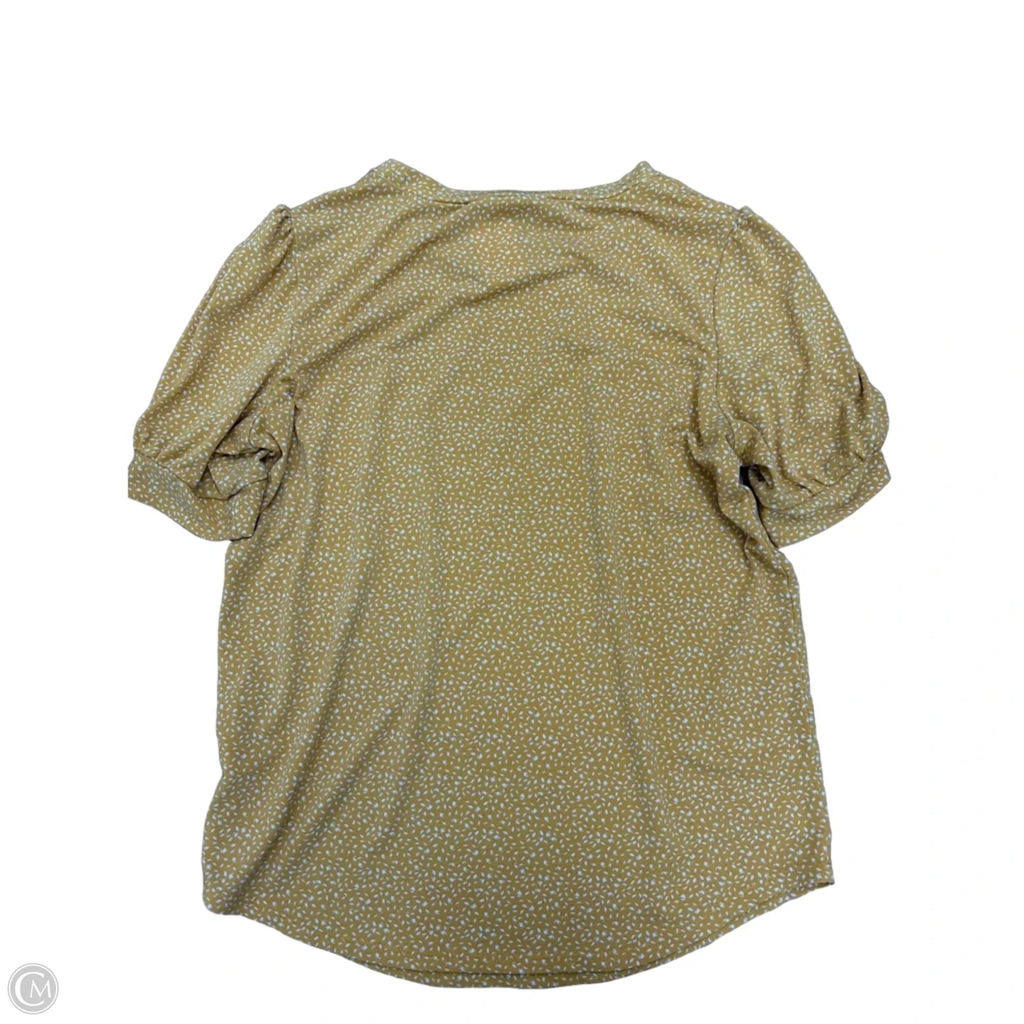 Top Short Sleeve By Adrianna Papell In Yellow, Size: S