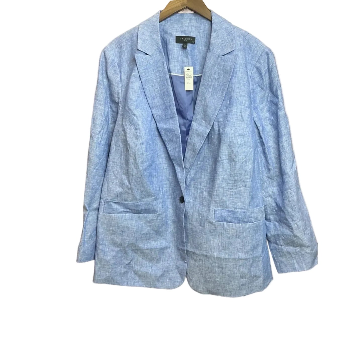 Blazer By Talbots In Blue & Brown, Size: 2x