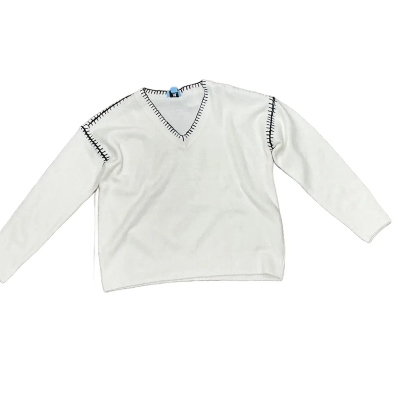 Sweater By Cece In Black & White, Size: M