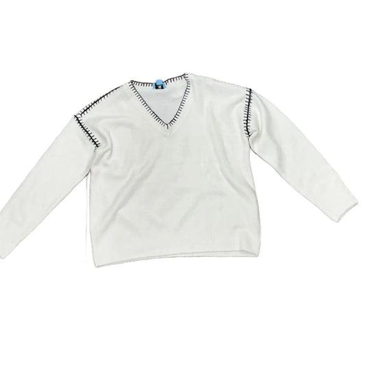 Sweater By Cece In Black & White, Size: M