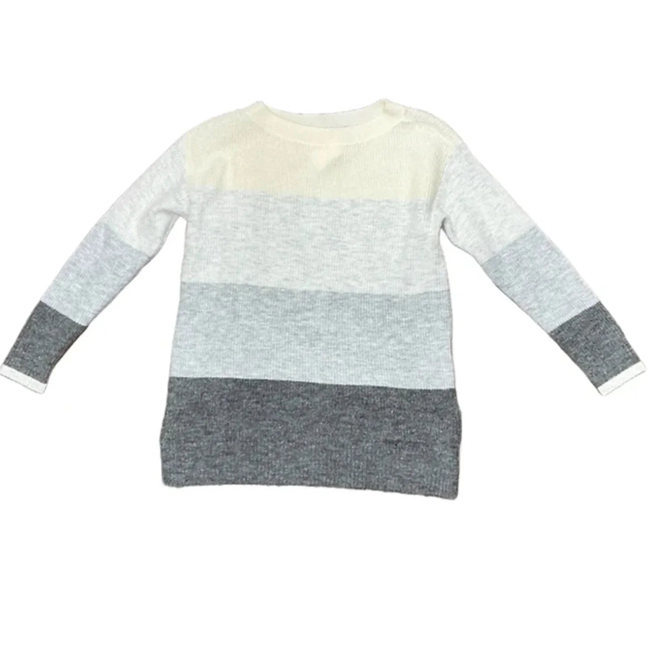 Sweater By Talbots In Cream & Grey, Size: S