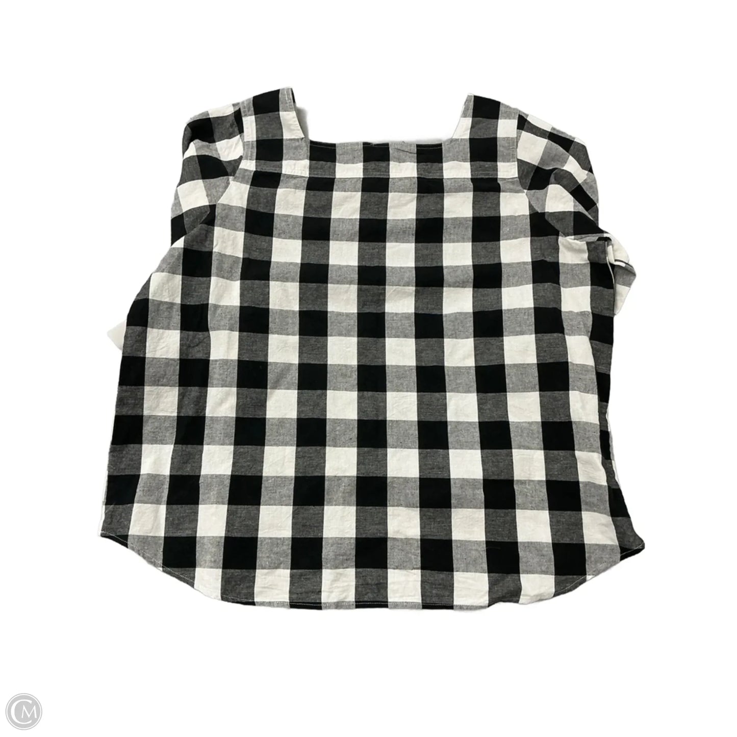 Top 3/4 Sleeve By Time And Tru In Plaid Pattern, Size: 2x