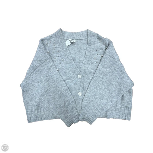 Sweater Cardigan By Ava & Viv In Grey, Size: 3x
