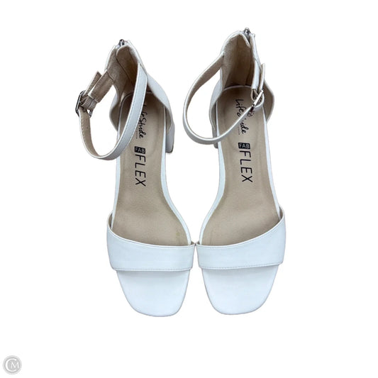 Sandals Heels Block By Life Stride In White, Size: 9