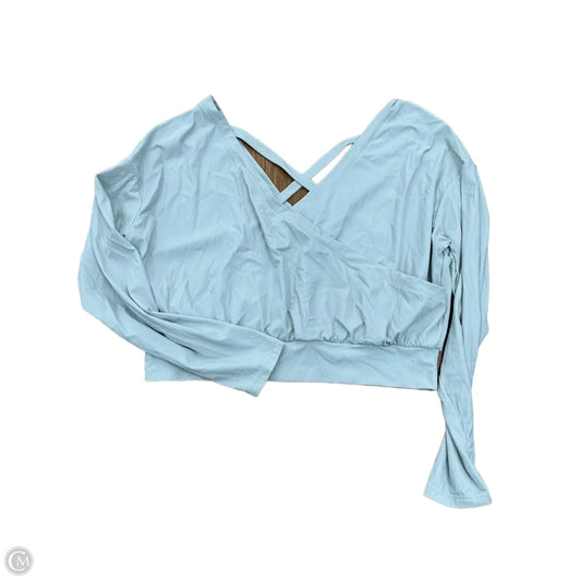 Athletic Top Long Sleeve Crewneck By Halara In Green, Size: Xl
