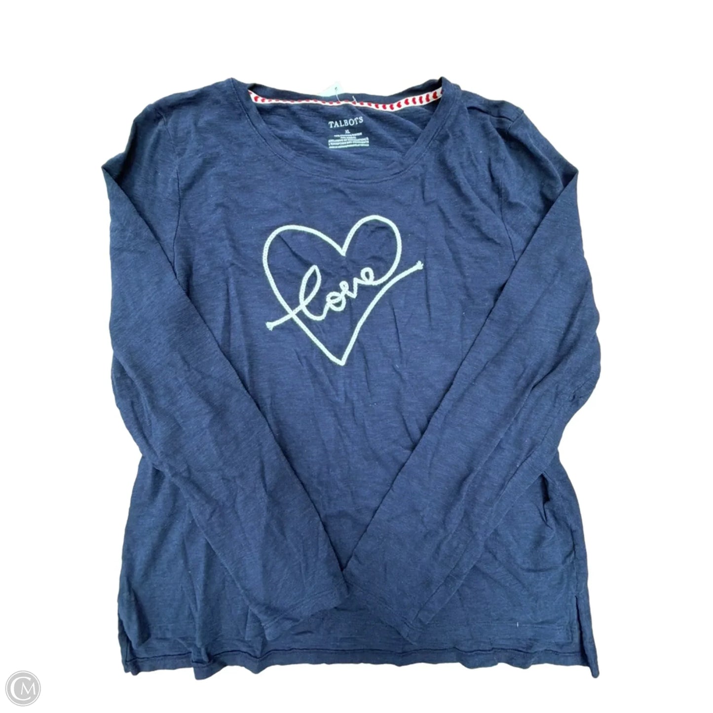 Top Long Sleeve By Talbots In Blue, Size: Xl