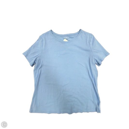 Top Short Sleeve Basic By Talbots In Blue, Size: 1x