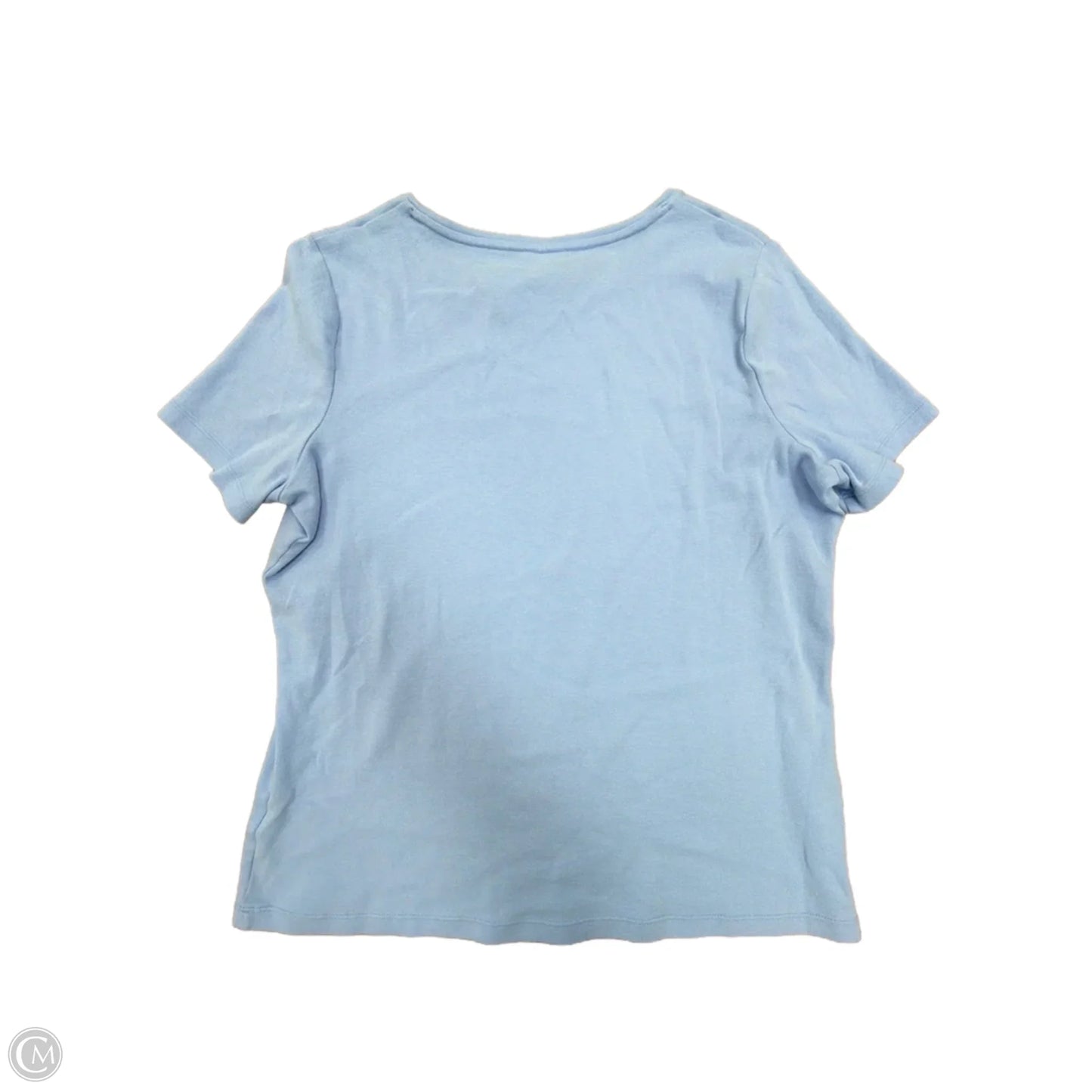 Top Short Sleeve Basic By Talbots In Blue, Size: 1x