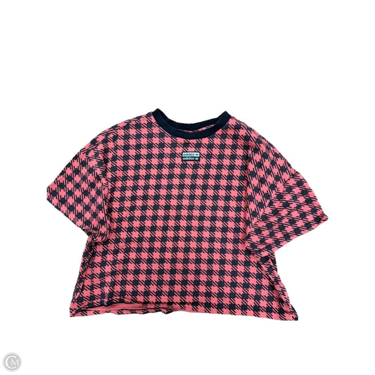 Athletic Top Short Sleeve By Adidas In Black & Orange, Size: M