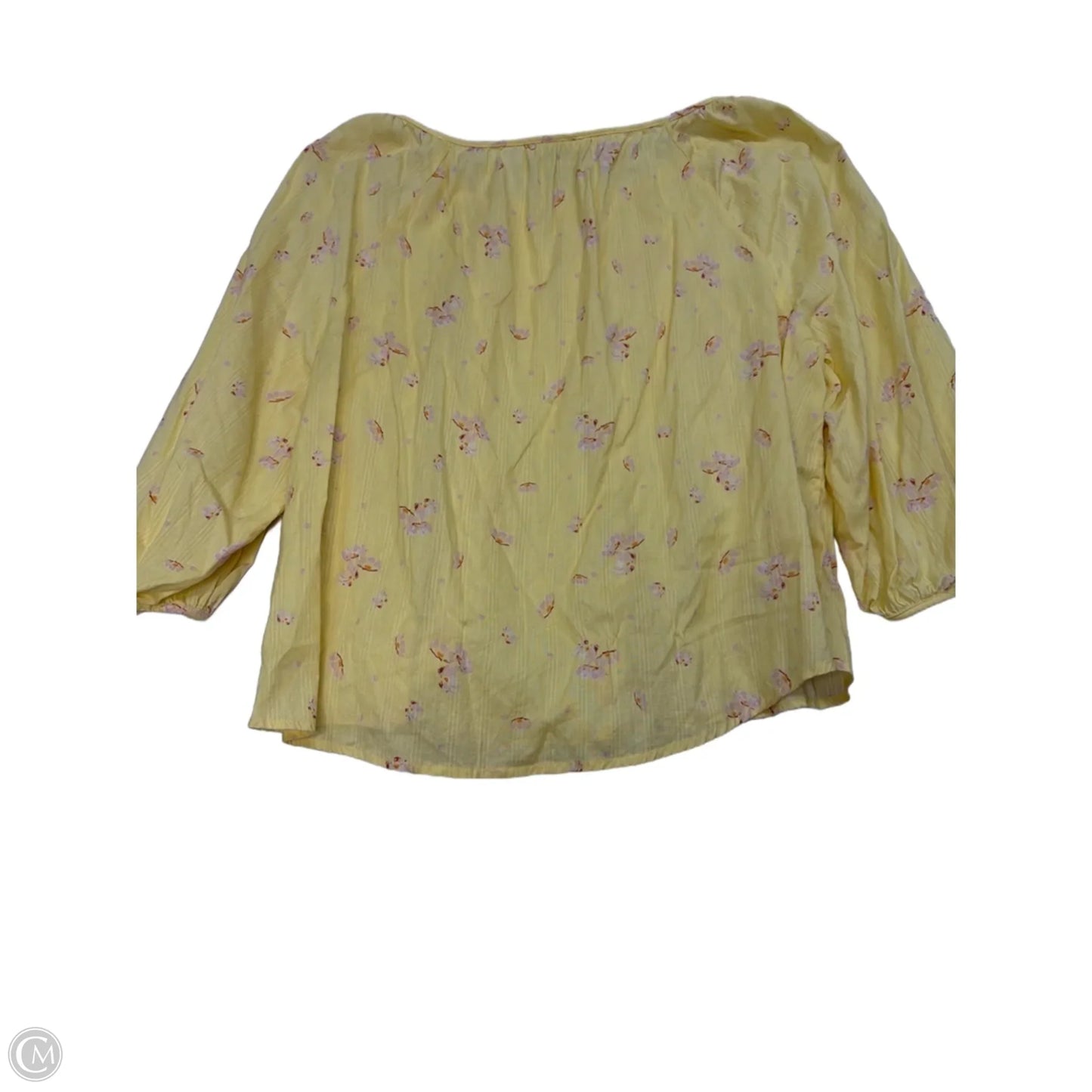 Top Long Sleeve By Ana In Yellow, Size: 1x