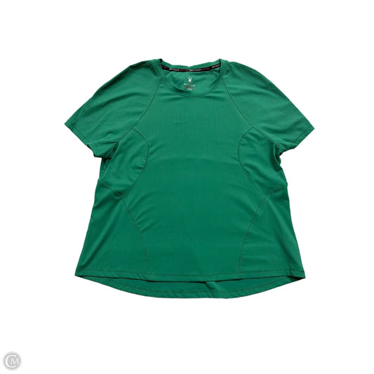 Athletic Top Short Sleeve By Spyder In Green, Size: Xl