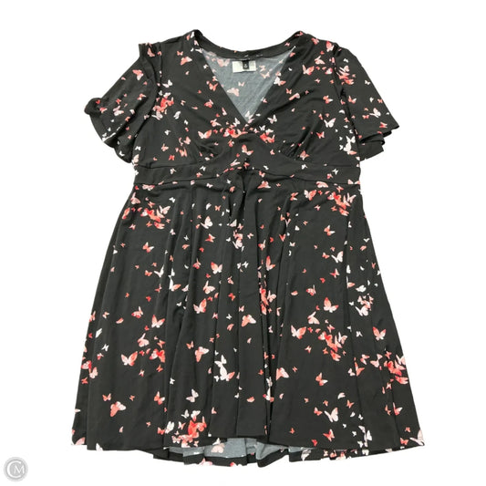 Dress Casual Midi By Torrid In Black & Pink, Size: 3x