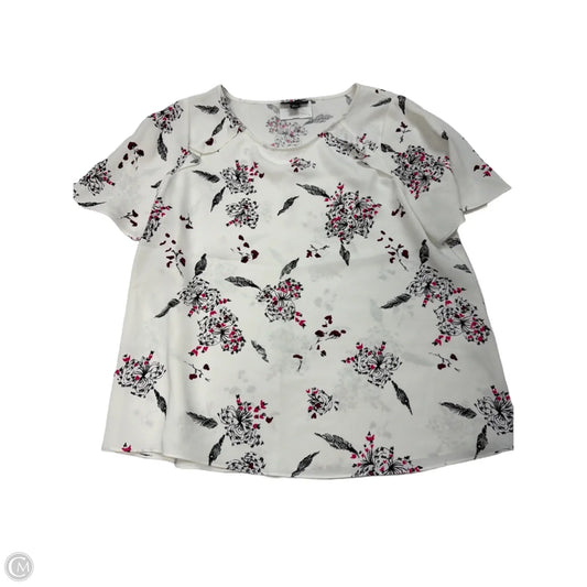 Top Short Sleeve By Alfani In Floral Print, Size: M