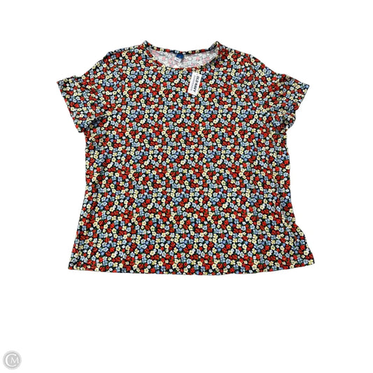 Top Short Sleeve By Old Navy In Floral Print, Size: Xl