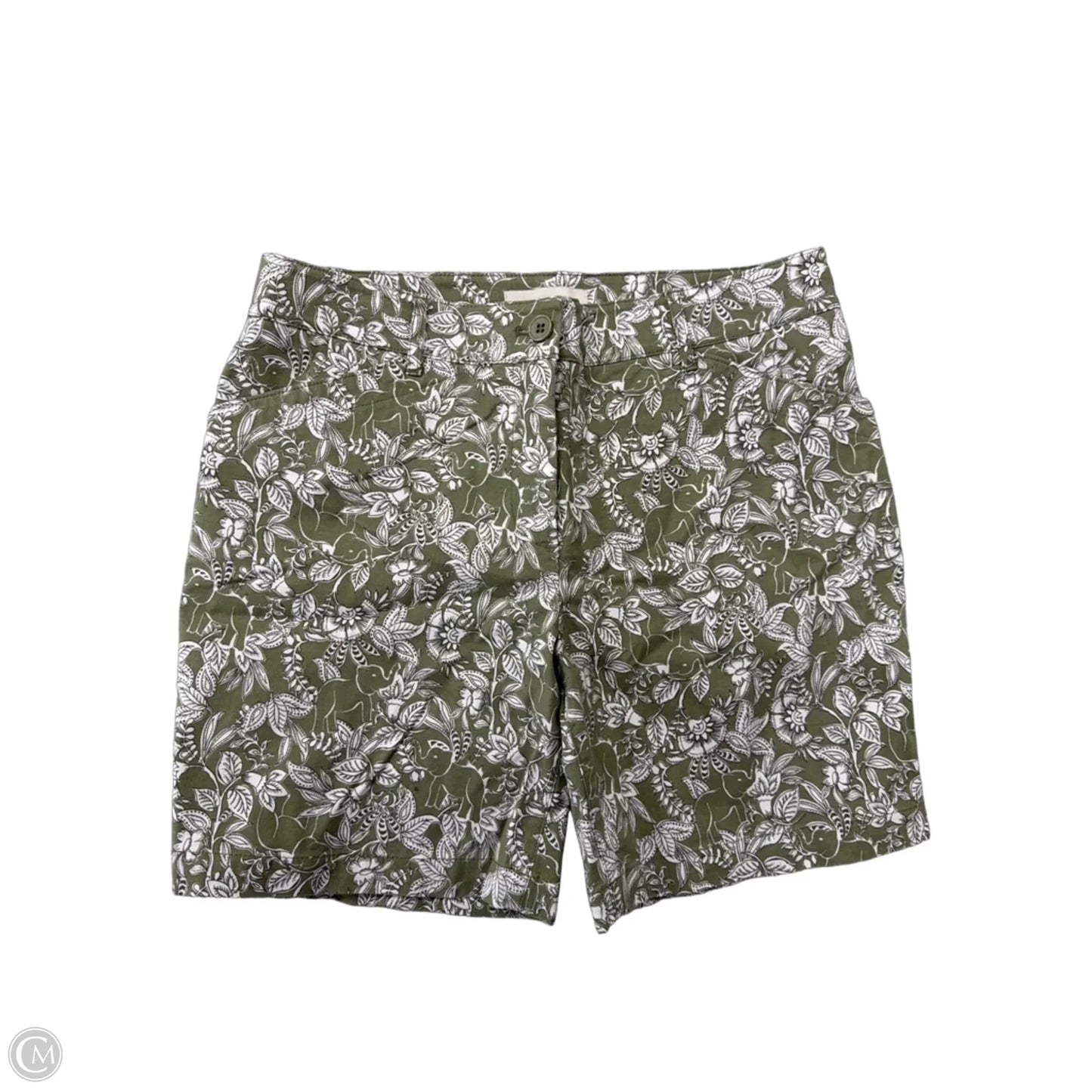 Shorts By Talbots In Green & White, Size: 6