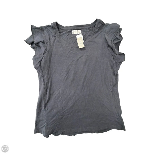 Top Short Sleeve By Maurices In Grey, Size: L