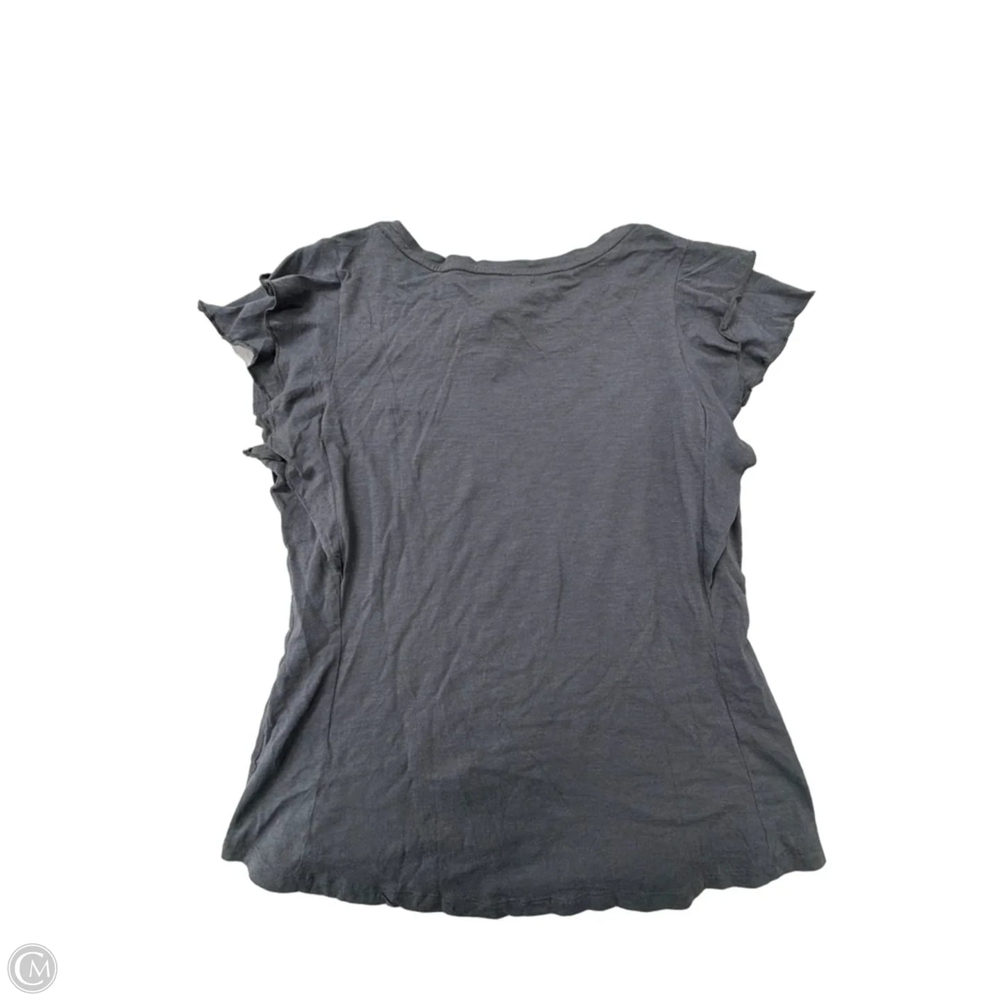 Top Short Sleeve By Maurices In Grey, Size: L