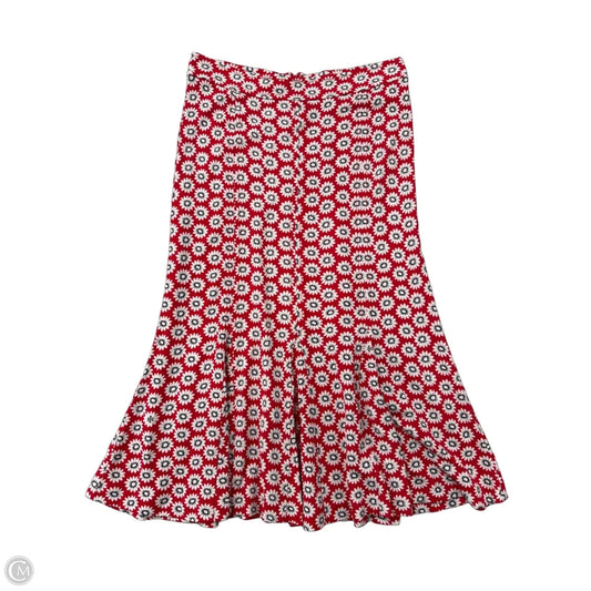 Skirt Designer By Tory Burch In Red & White, Size: Xs