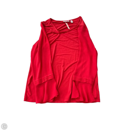 Top Long Sleeve By Susan Graver In Coral, Size: L