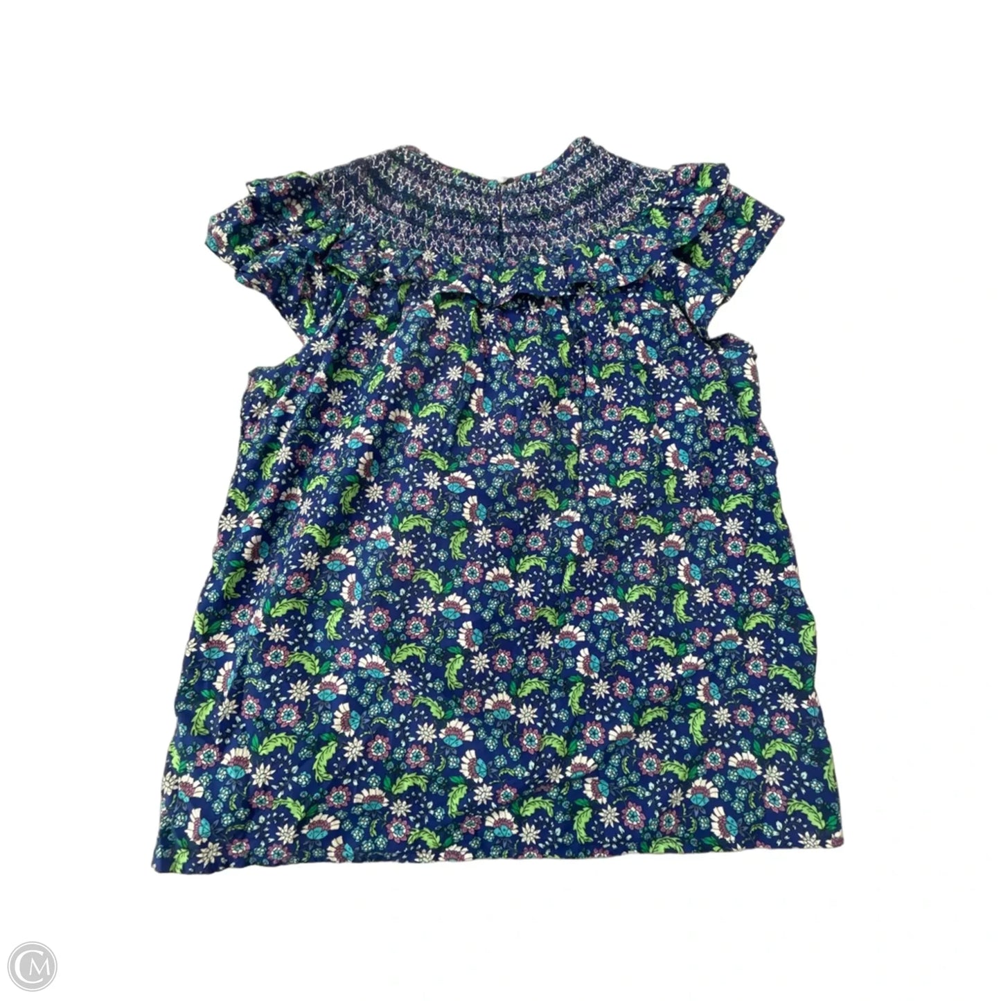 Top Short Sleeve By Loft In Floral Print, Size: M