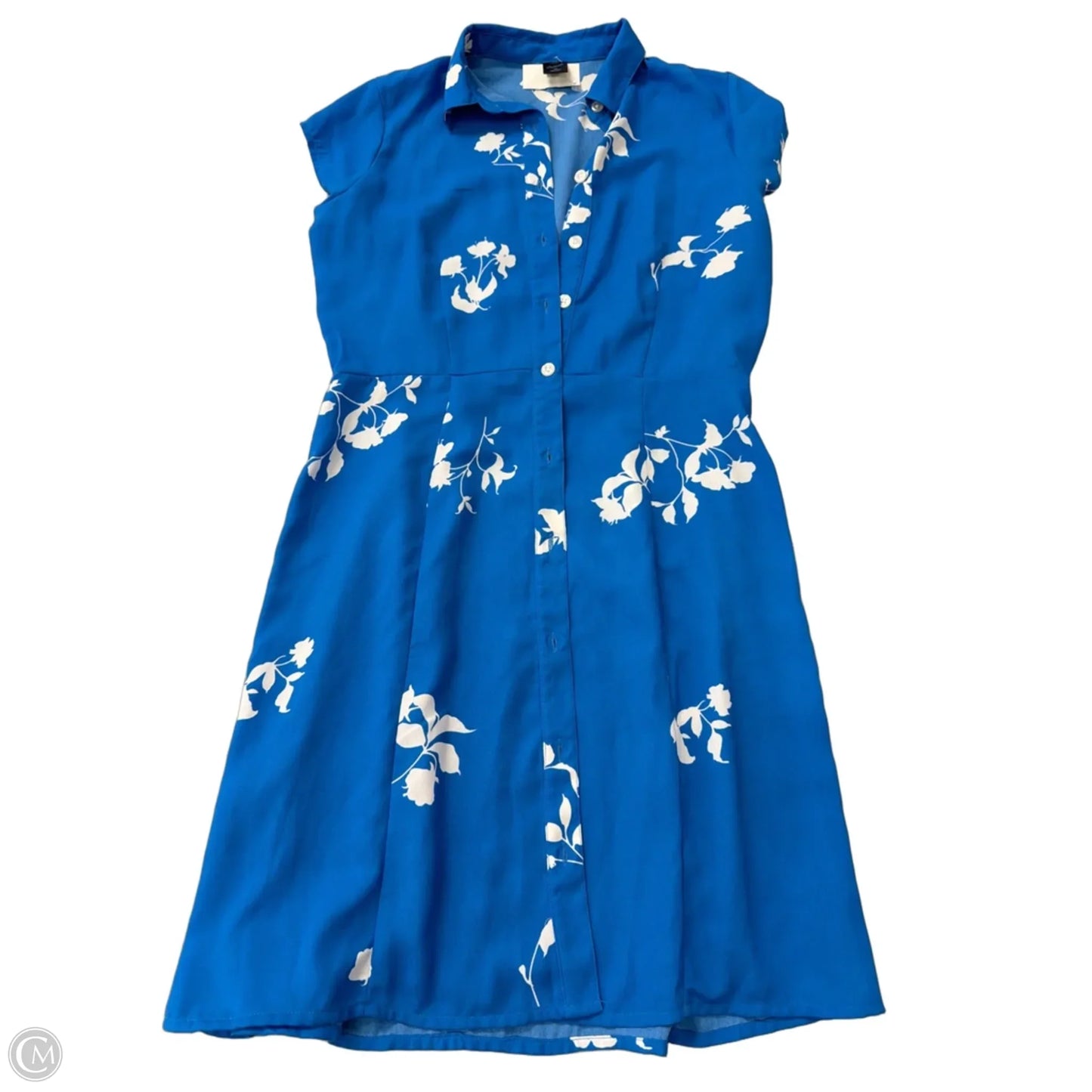 Dress Casual Midi By City Streets In Blue & White, Size: Xs