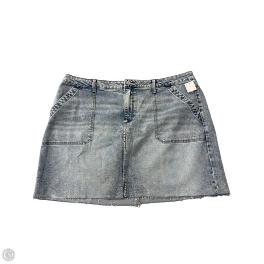 Skirt Midi By remi bader In Blue Denim, Size: 1x