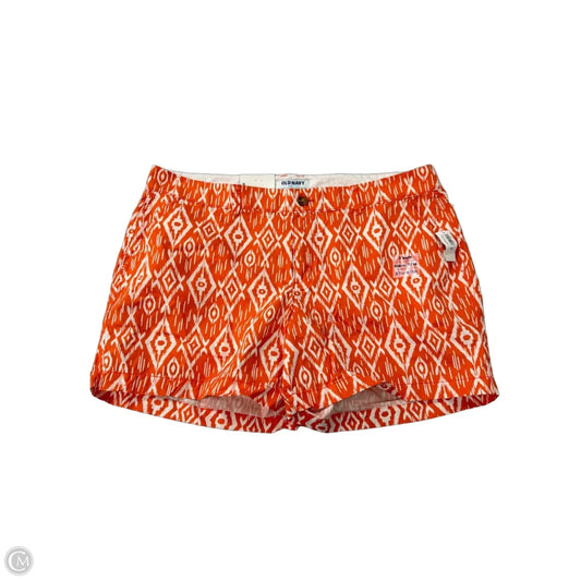 Shorts By Old Navy In Orange & White, Size: 14