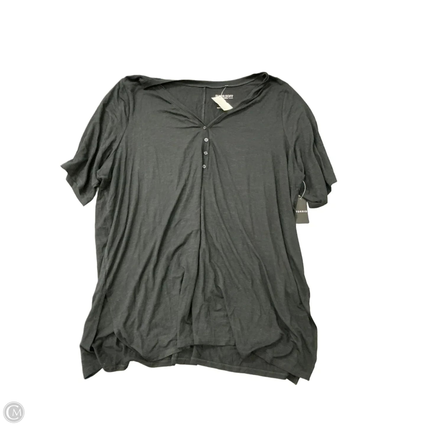 Top Short Sleeve Basic By Torrid In Black, Size: 4x