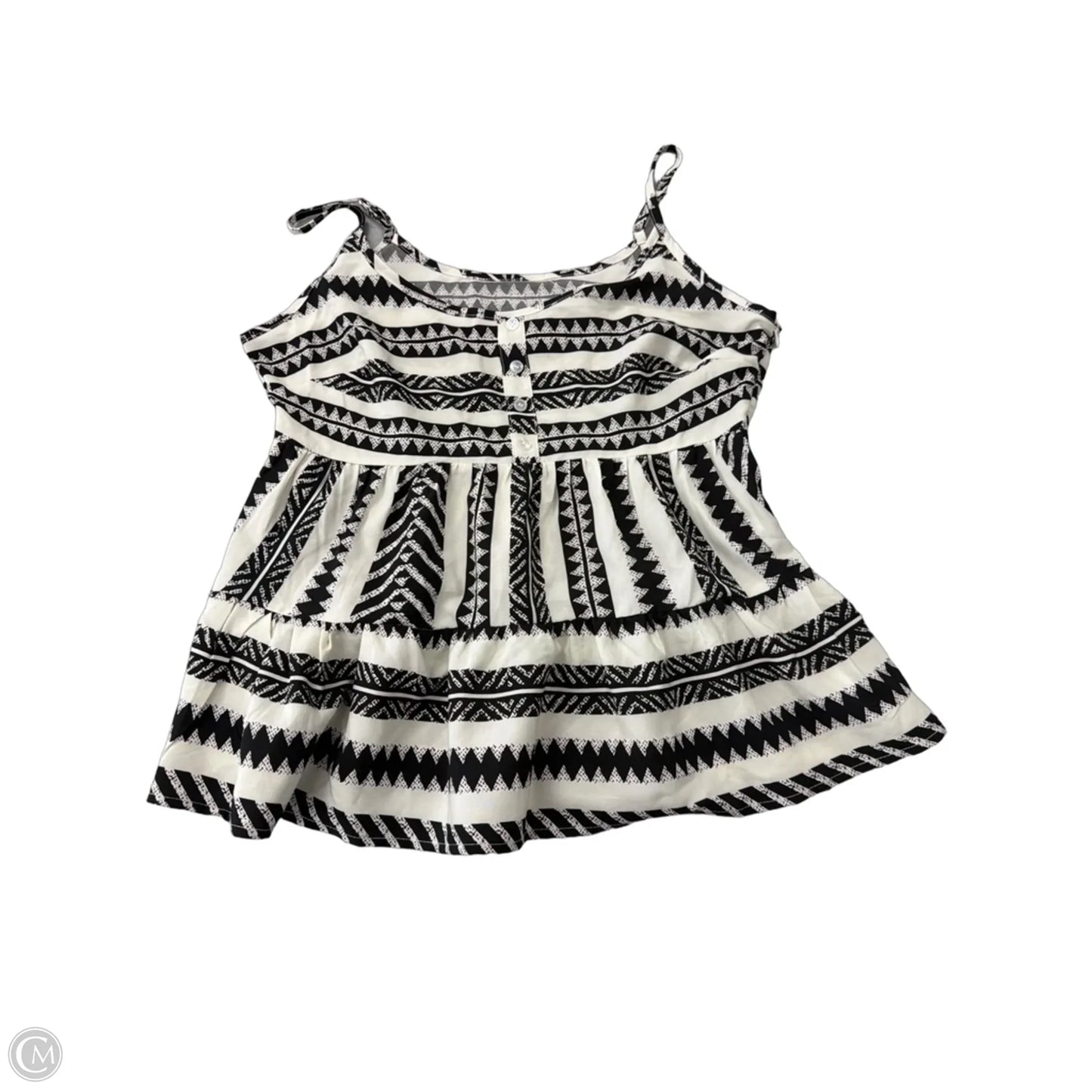Tank Top By Cupshe In Black & White, Size: M