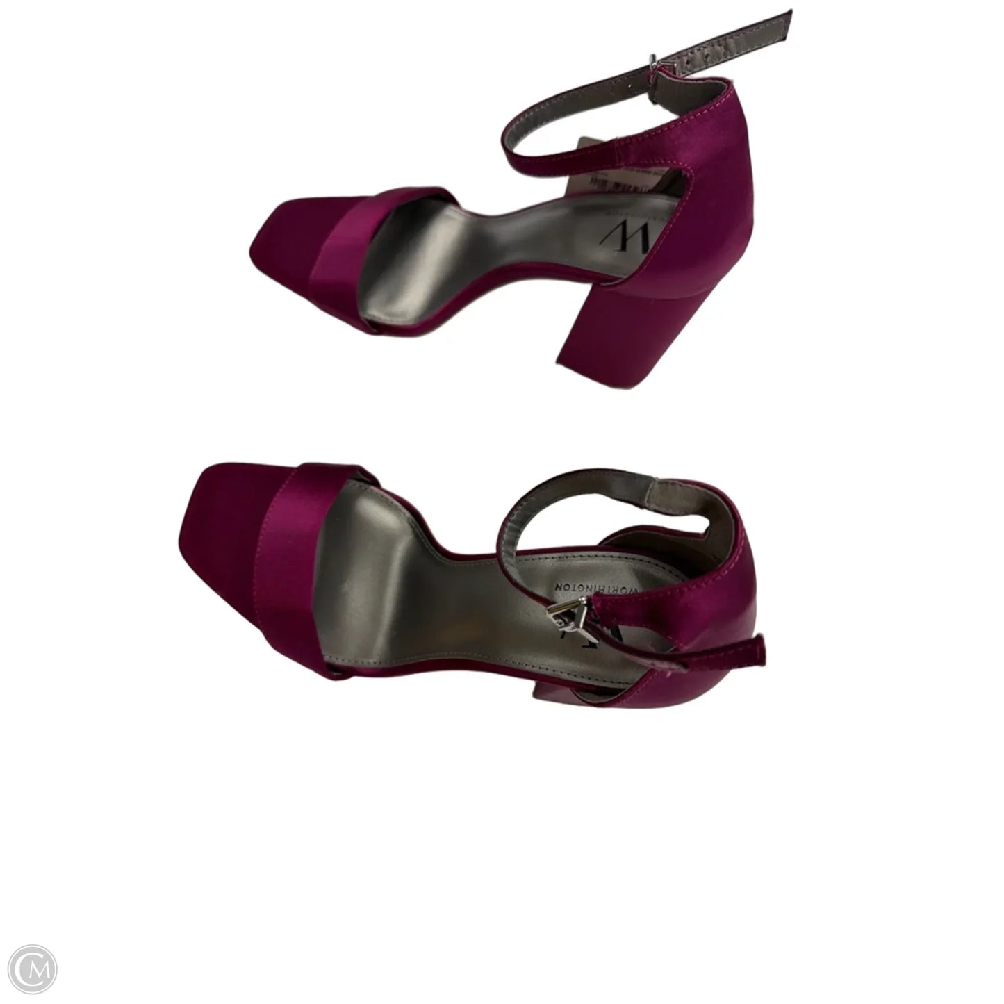 Sandals Heels Block By Worthington In Maroon, Size: 9