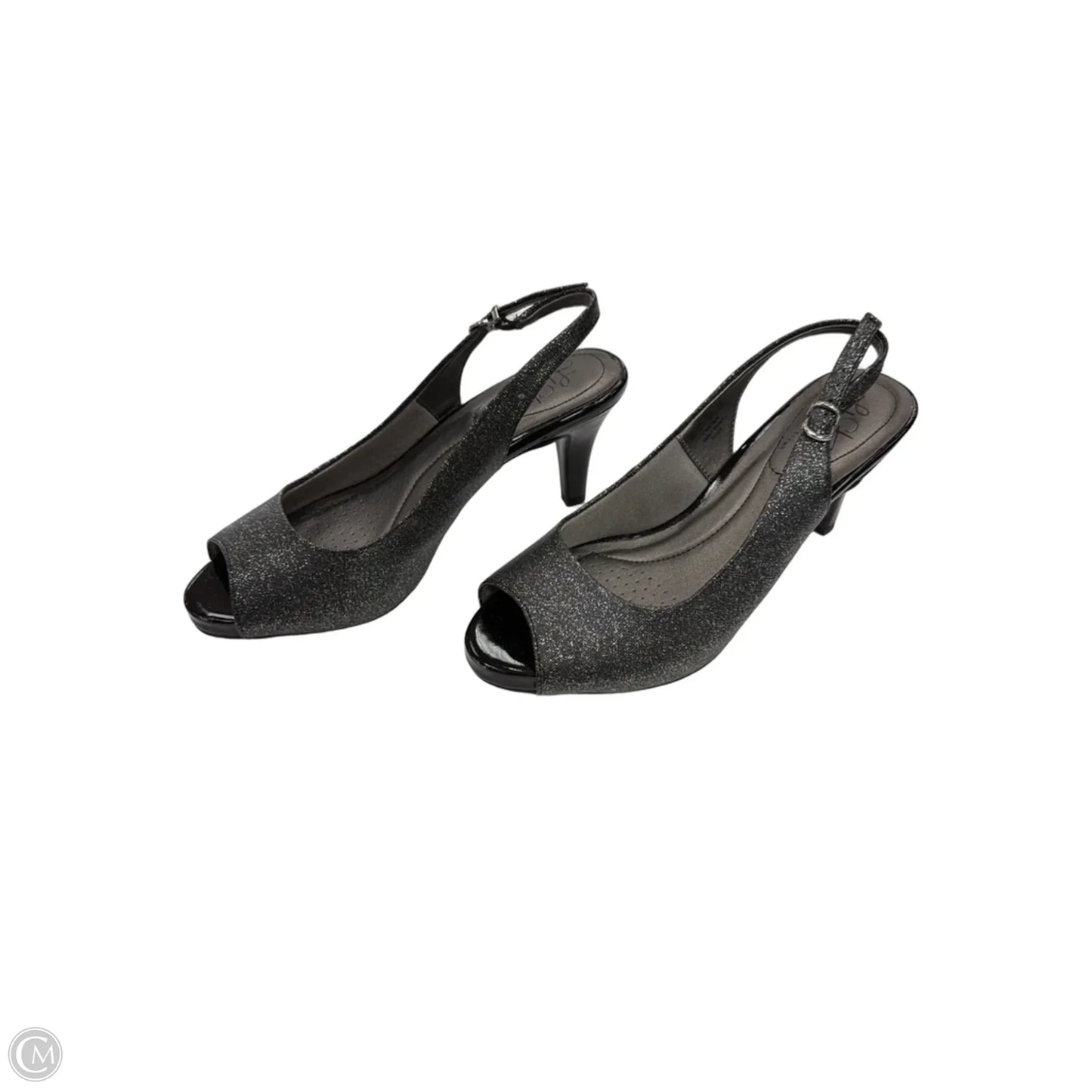 Sandals Heels Stiletto By Life Stride In Silver, Size: 7