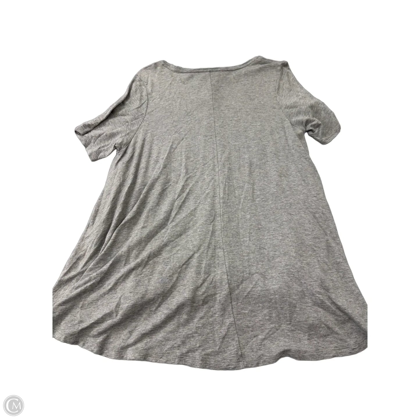Tunic Short Sleeve By Loft In Grey, Size: M