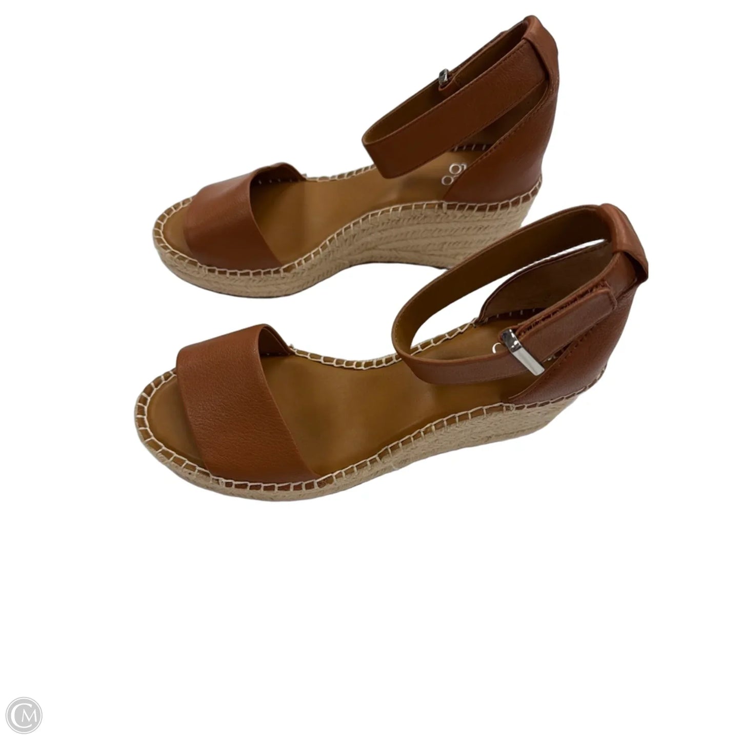 Sandals Heels Wedge By Franco Sarto In Brown, Size: 9.5