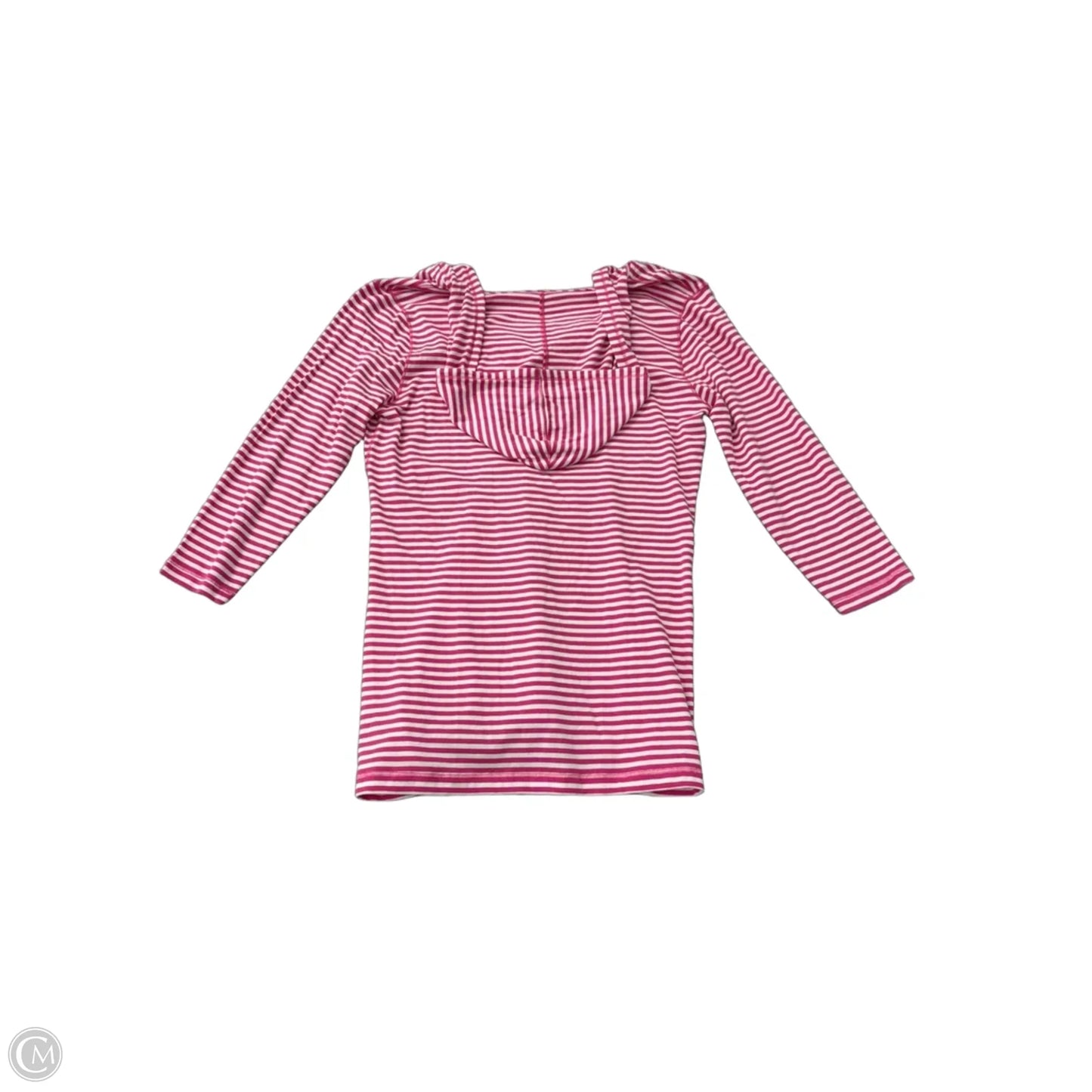 Top Long Sleeve By Calvin Klein In Striped Pattern, Size: M
