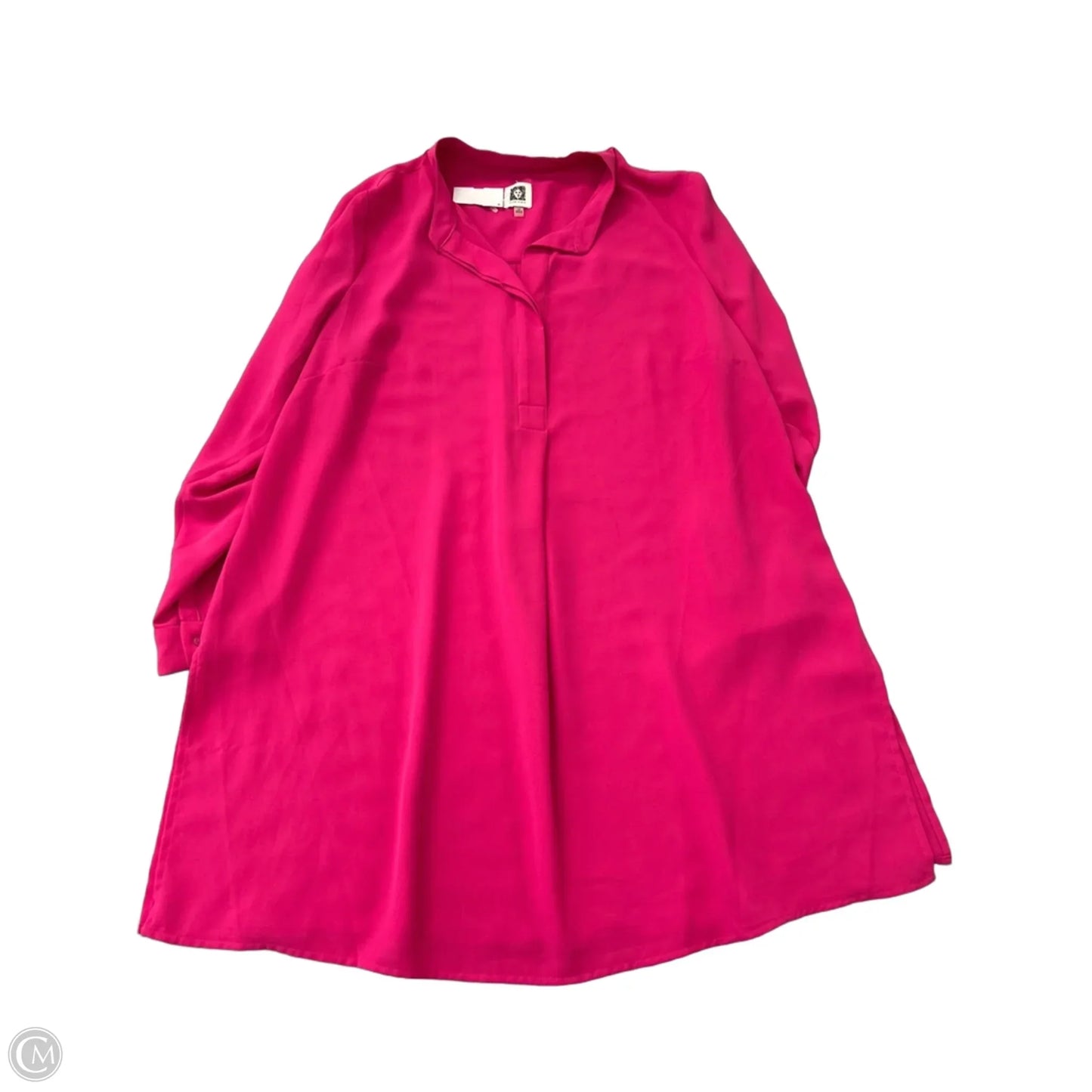 Top Long Sleeve By Anne Klein In Pink, Size: 1x