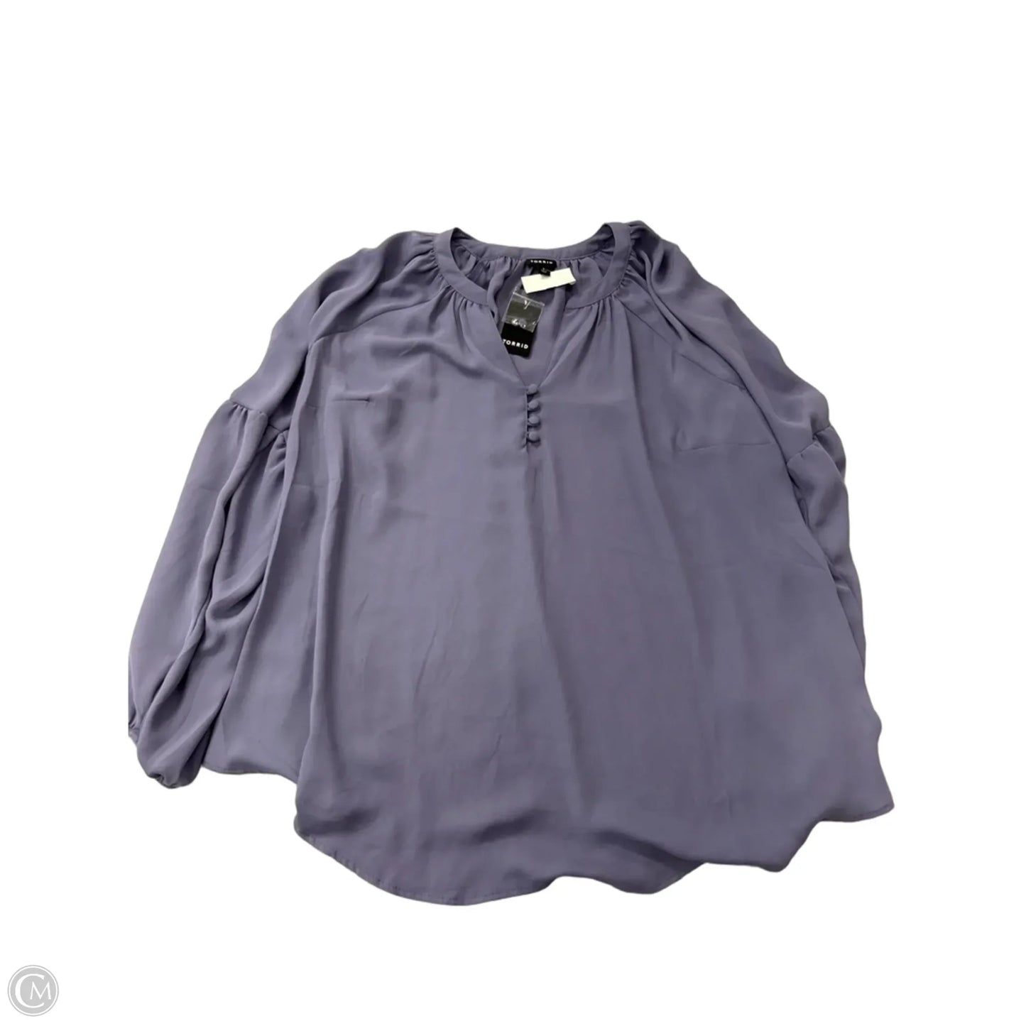 Top Long Sleeve By Torrid In Purple, Size: 1x