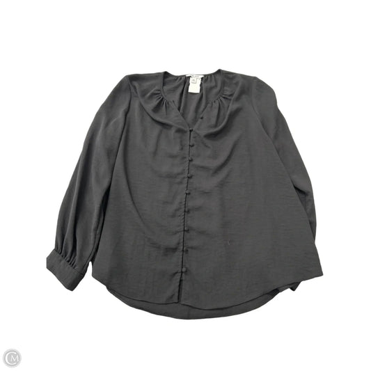 Top Long Sleeve By Nine West In Black, Size: 2x
