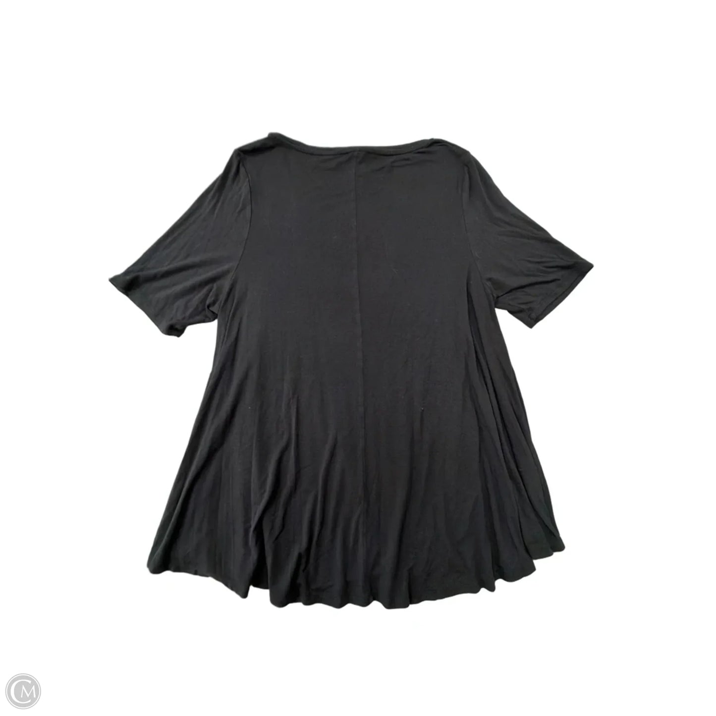 Top Short Sleeve By Lane Bryant In Black, Size: 1x
