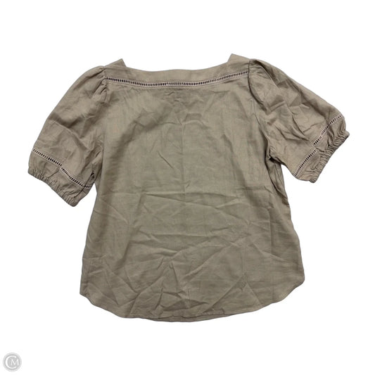 Top Short Sleeve By Ann Taylor In Brown, Size: M