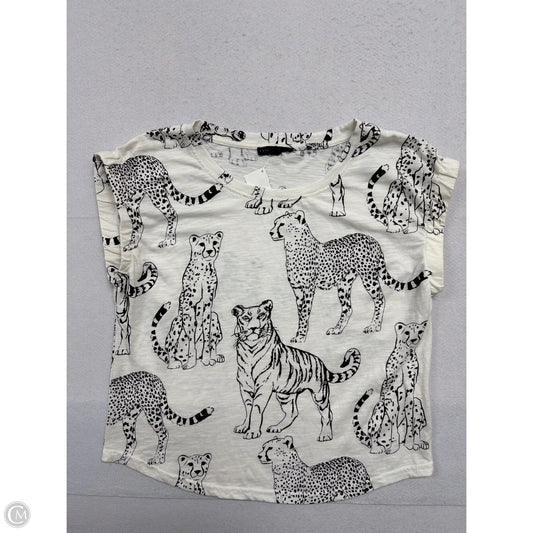 Top Short Sleeve By Jane And Delancey In Black & White, Size: S