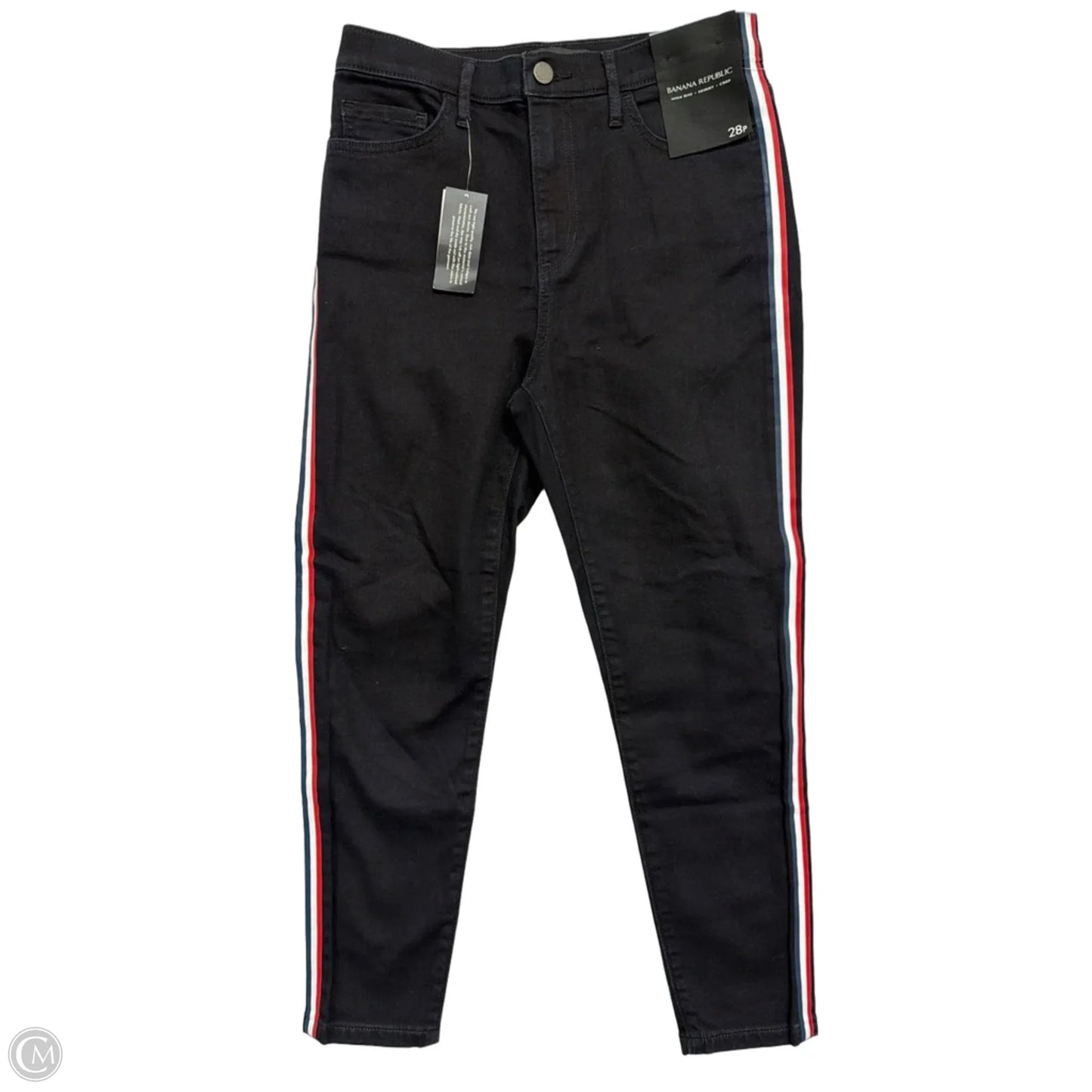 Jeans Skinny By Banana Republic In Black Denim, Size: 6