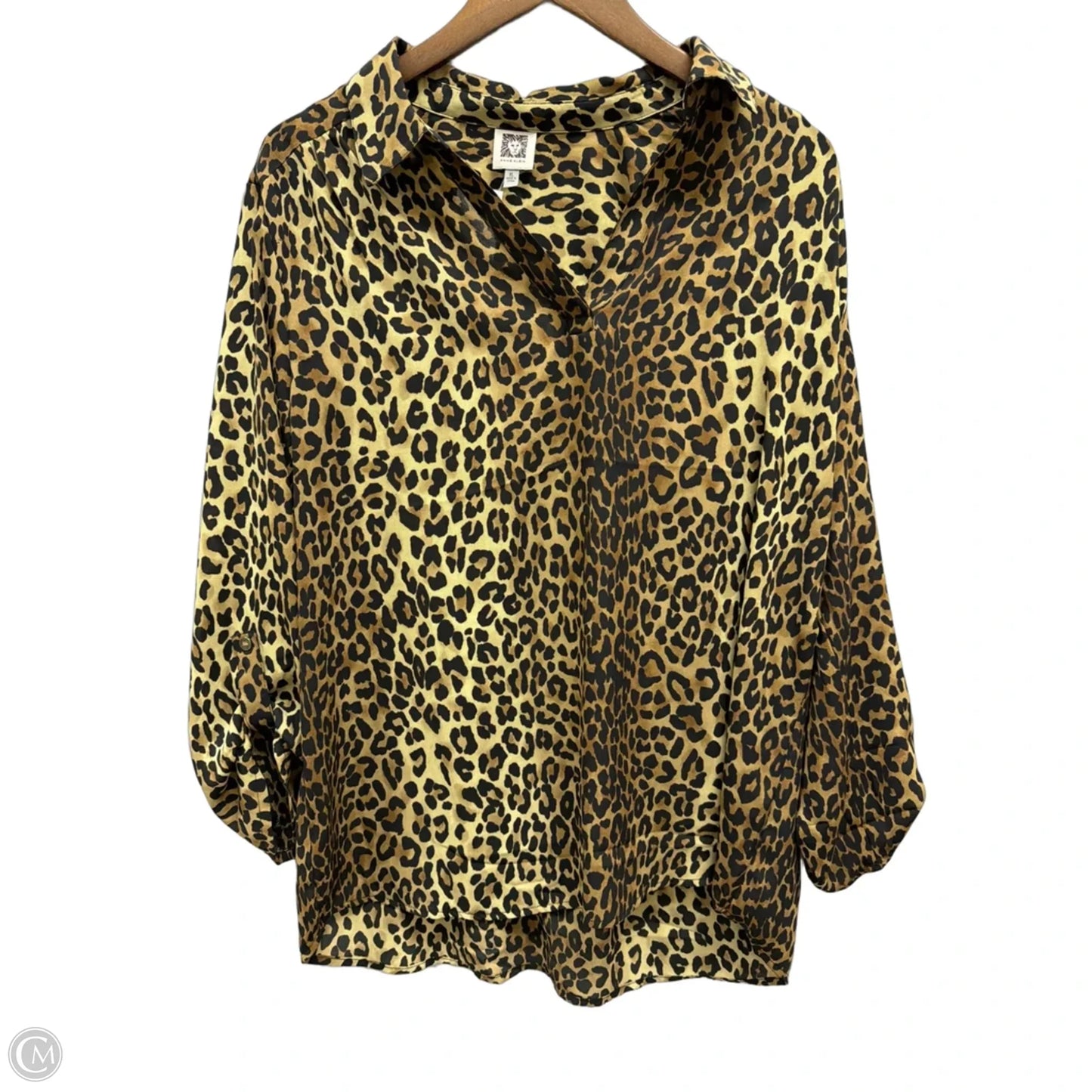 Top Long Sleeve By Anne Klein In Animal Print, Size: Xl