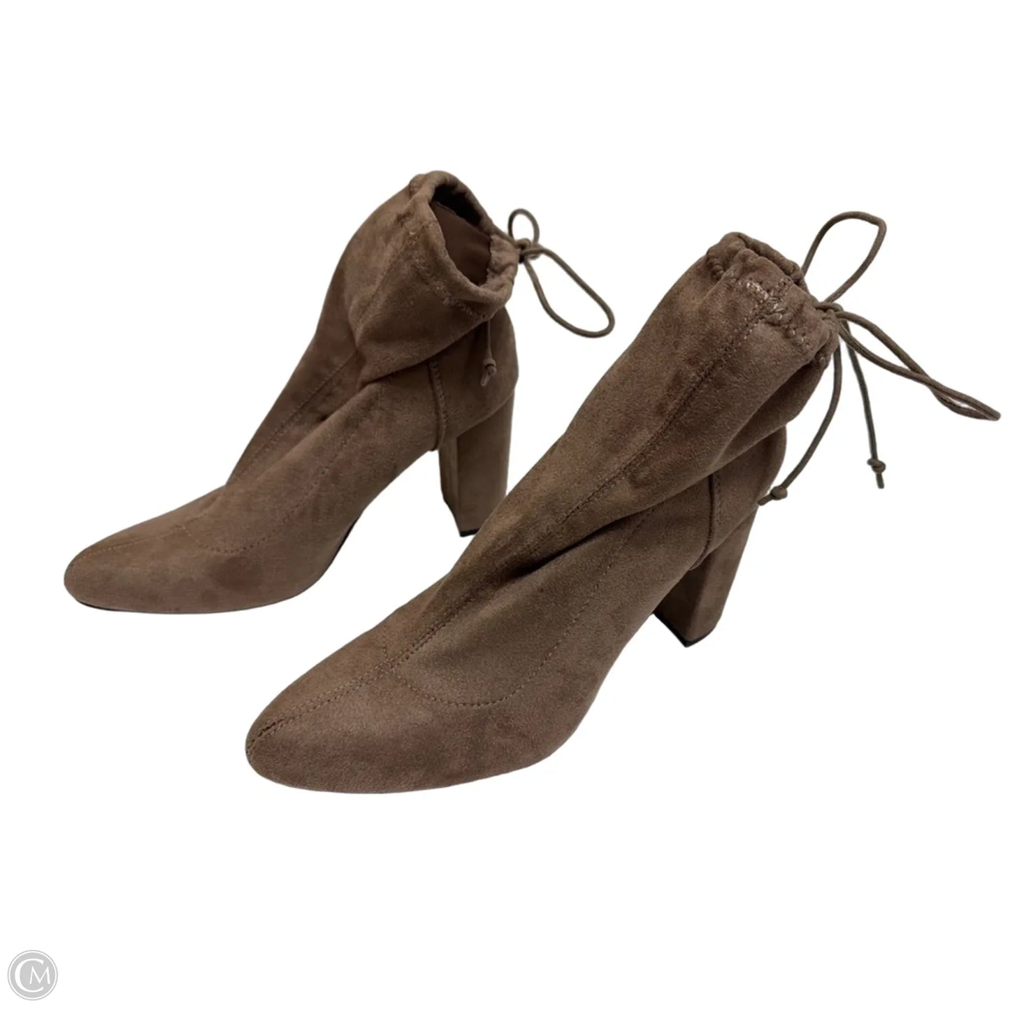 Boots Ankle Heels By Clothes Mentor In Brown, Size: 9